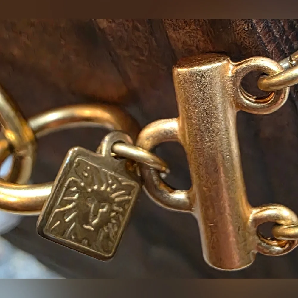 Vintage Anne Klein White Bead Necklace, 15" Adjustable Choker - Picture 2 of 5